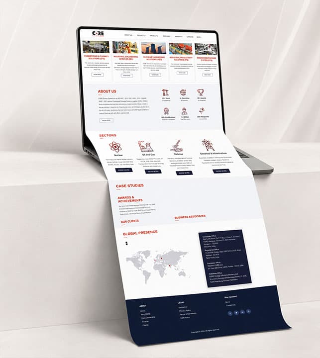 CORE Energy Systems – Industrial & Engineering Website Design 1
