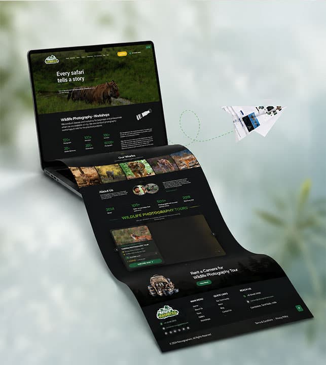 Naturographers – Wildlife Photography & Eco-Tourism Website Design 2