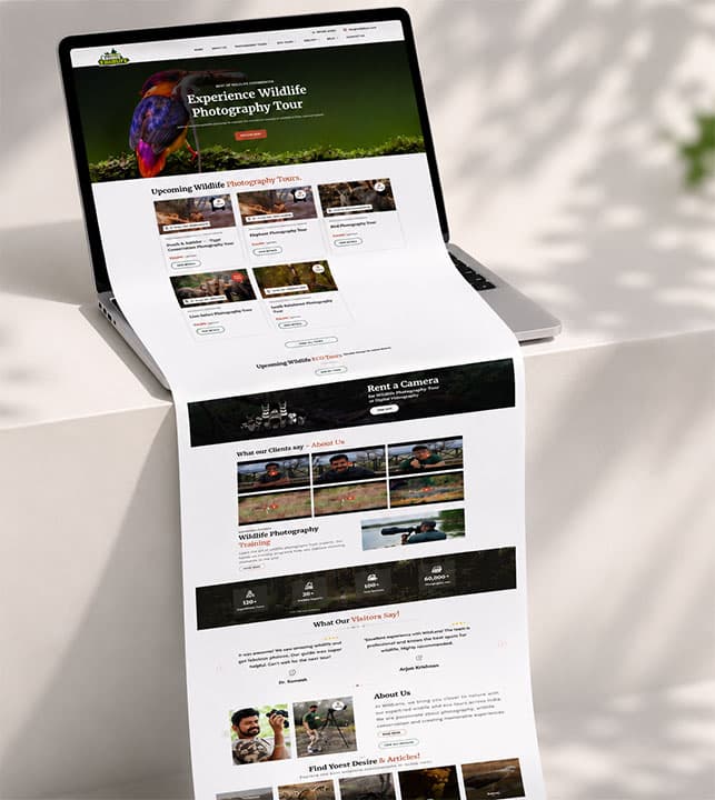 Naturographers – Wildlife Photography & Eco-Tourism Website Design 1